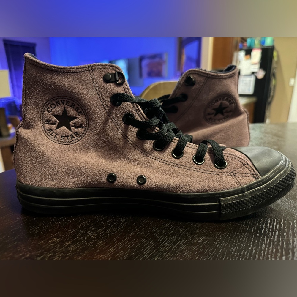 Converse Chuck Taylor All Star Suede & Faux Fur, Purple and Black
